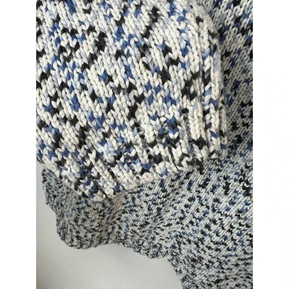 Talbots Sweater XL Petite Roll Mock Neck Pullover Knit Plus Cotton Blend Coastal - Picture 9 of 9